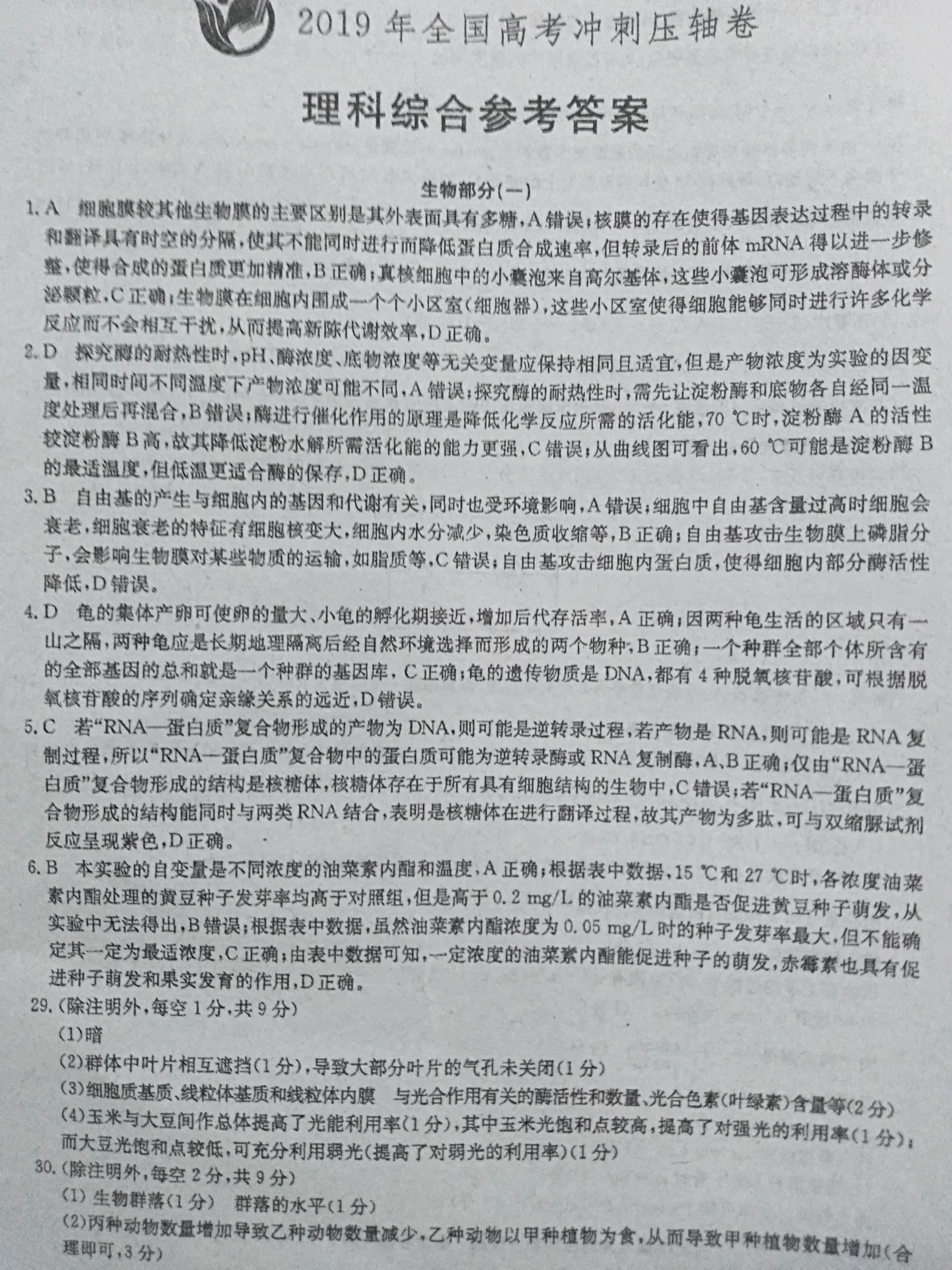 最新高考冲刺卷理综，决胜关键，备战高考的策略秘籍